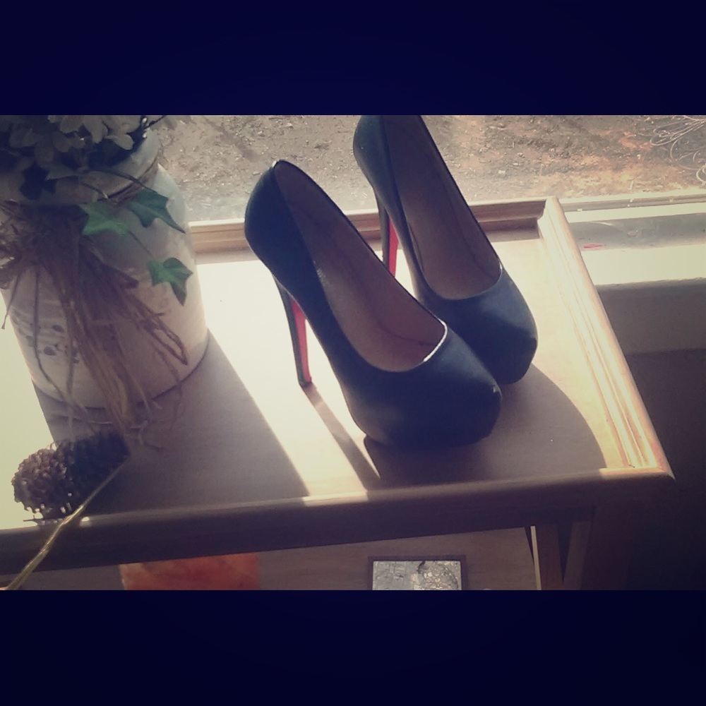 Black high heels